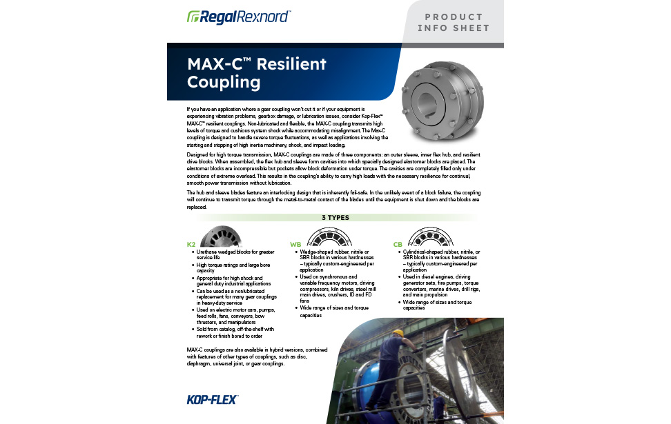 Kop-Flex™ Max-C™ Resilient Couplings Product Info Sheet