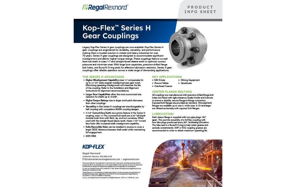 Kop-Flex™ Series H Gear Couplings